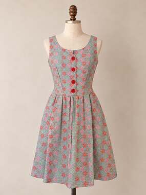 Retrolicious Snowflake Dress Retro 50s Rockabilly Fit & Flare Small